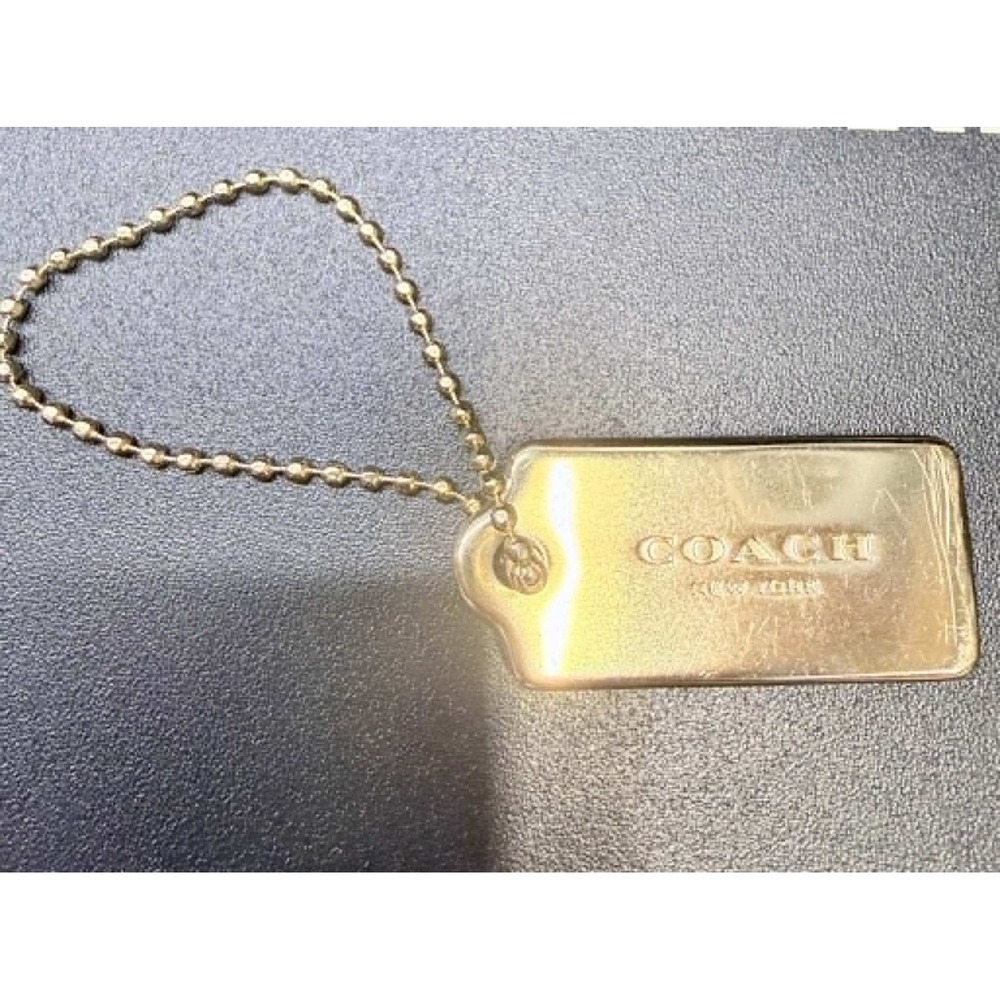Authentic Coach Solid Gold Metal Replacement Hangtag Heavyweight Chain Charm